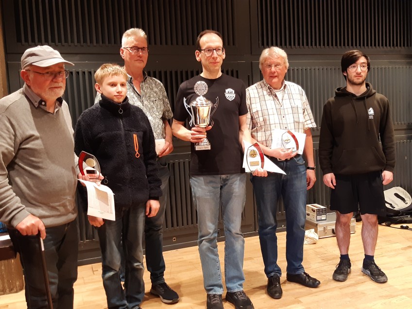 Alle Preisträger: Krneta, Bürgener, Warns, Kozik, Schöngart, Abreu (v.l.n.r.)